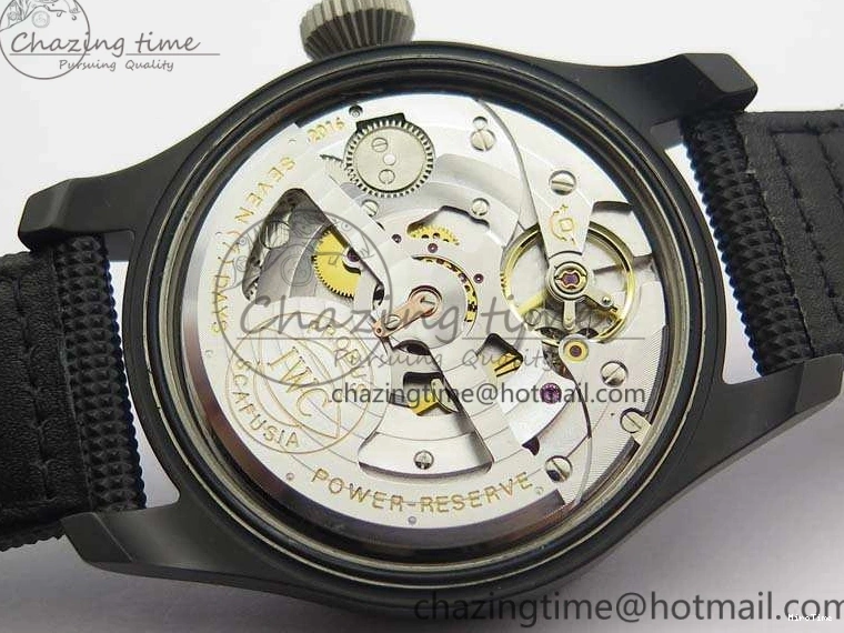 MIROTIME 0815 Big Pilot Real PR IW502001 Real Ceramic ZF 1:1 Best Edition On Black Calfskin Strap A51111 V Seasonal 7227